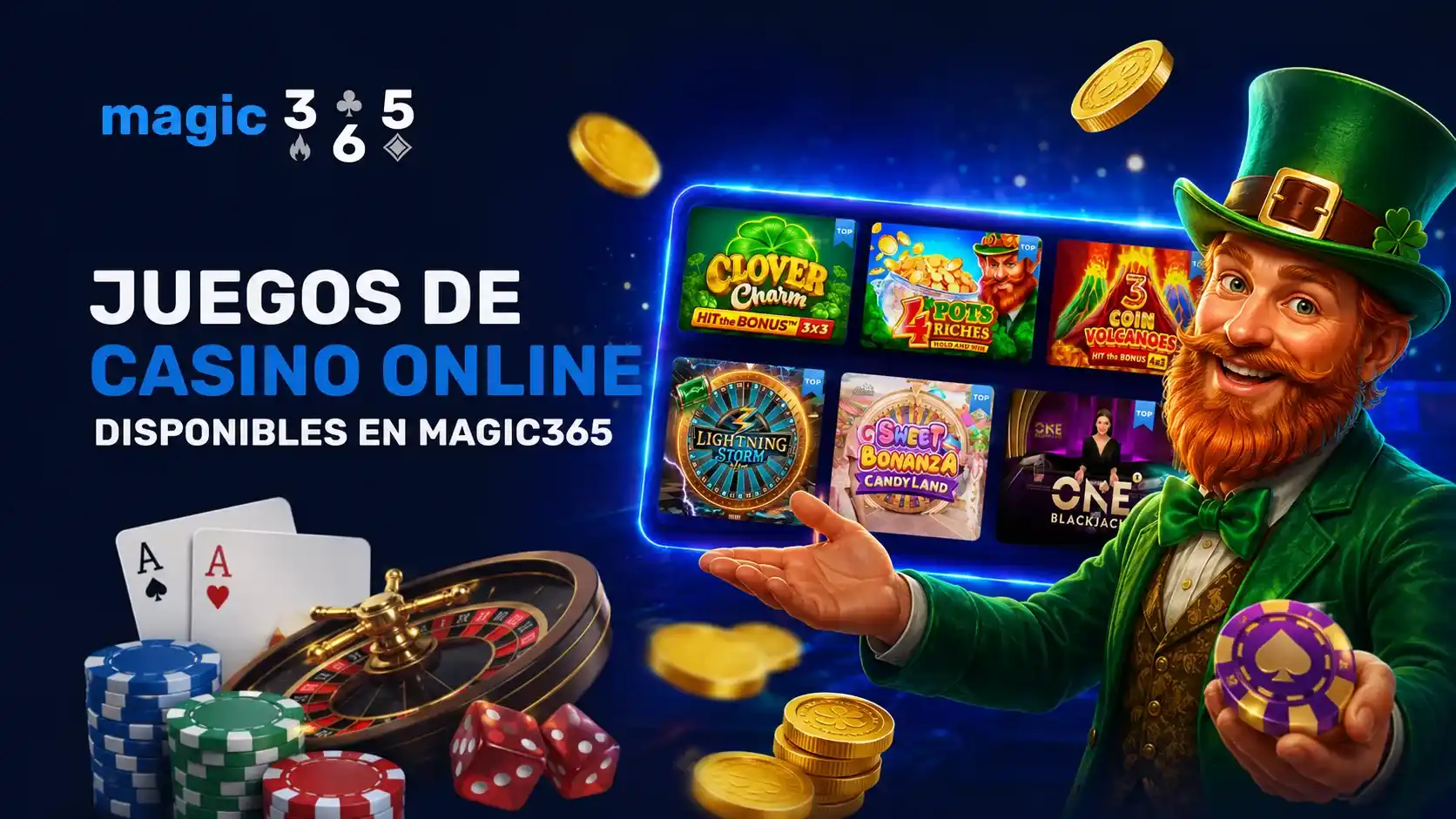 Juegos de casino online disponibles en Magic365